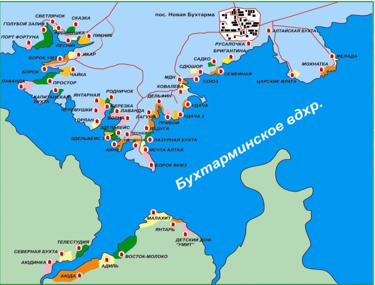 О русский карта с названиями бухт и мысов