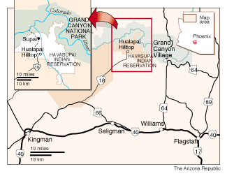 Карта Гранд каньона Аризона