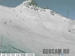 Горнолыжный спуск в Швейцарских альпах