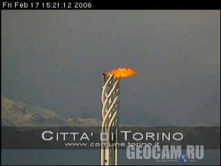 Веб-камера показывающая Олимпийский Огонь
