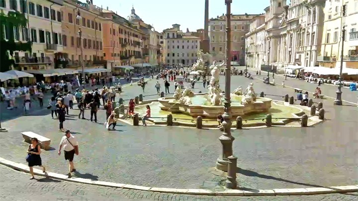 Веб-камера на площади Пьяцца Навона в Риме