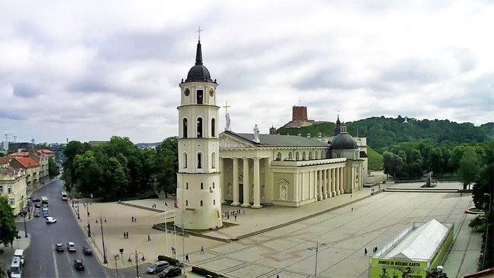 Веб-камера на Кафедральной площади Вильнюса