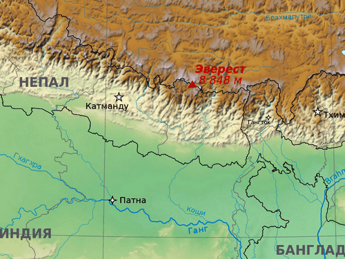 Эверест на карте россии где находится. Непал гора Эверест на карте. Местоположение горы Эверест на карте. Где находится гора Джомолунгма на карте. Гора Джомолунгма Эверест на карте.